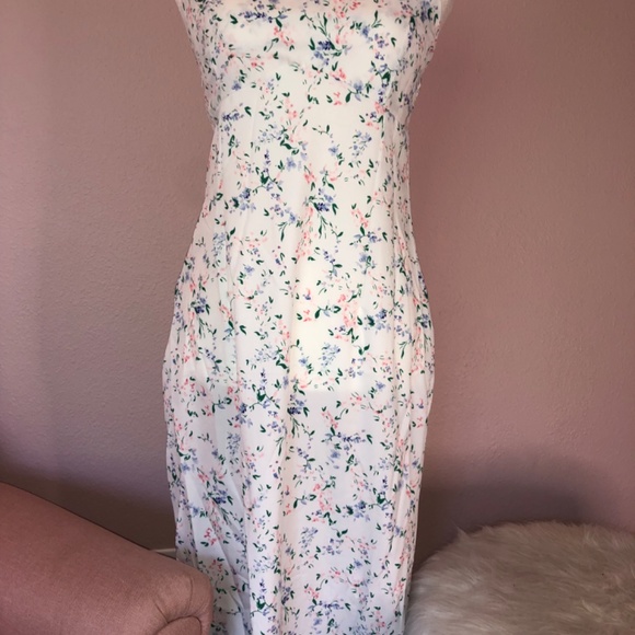 Satin Floral Maxi Dress - Picture 2 of 10